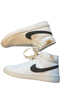 Nike Court Royale 2 Mid in the white and black colorway. 